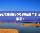 qq介绍请问QQ到底是个什么意思？
