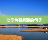 让你访客暴涨的句子