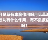 月见草有丰胸作用吗月见草油胶丸有什么作用，有不良反应吗？