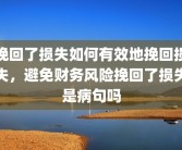 挽回了损失如何有效地挽回损失，避免财务风险挽回了损失是病句吗