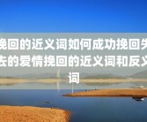 挽回的近义词如何成功挽回失去的爱情挽回的近义词和反义词