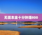 无需本金十分钟赚800