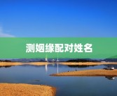 测姻缘配对姓名