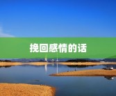 挽回感情的话
